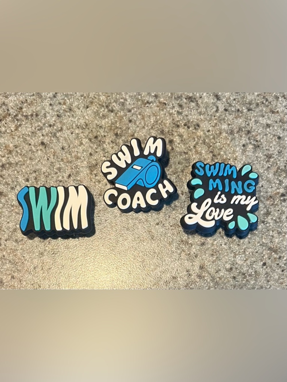 Swim Coach croc charms Jibbitz